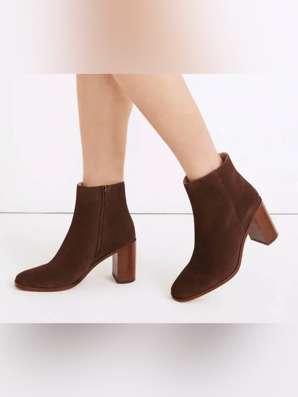 MADEWELL The Greer Suede Ankle Boot Brown 9 MSRP $188